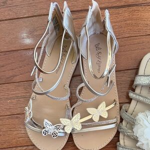 Multiples Kids Dress Shoes Set - Brown, Cream, Silver